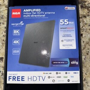 RCA Amplified IndoorFlat HDTV MultiDirectional Antenna 360 Degree ANT1560E1(5459